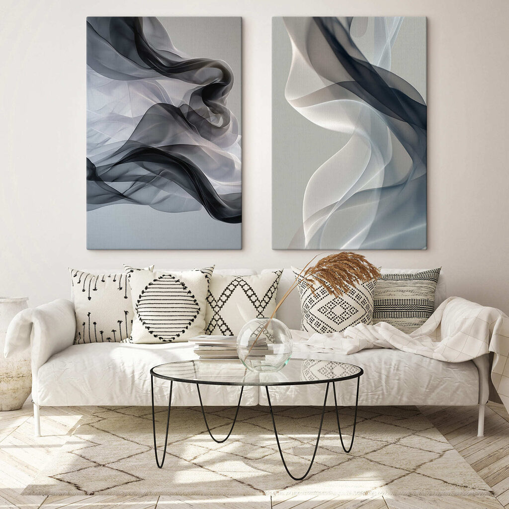 Flowing forms in soft shades