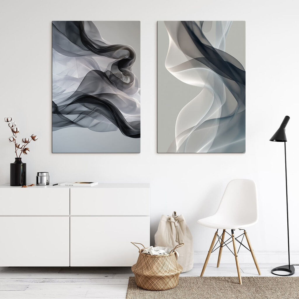 Flowing forms in soft shades