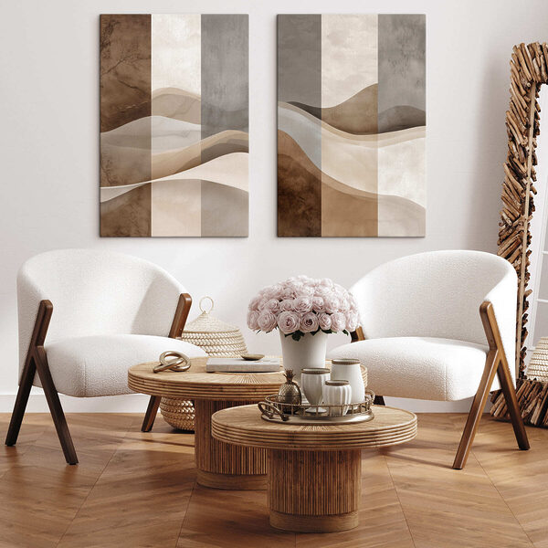 Two images of a desert