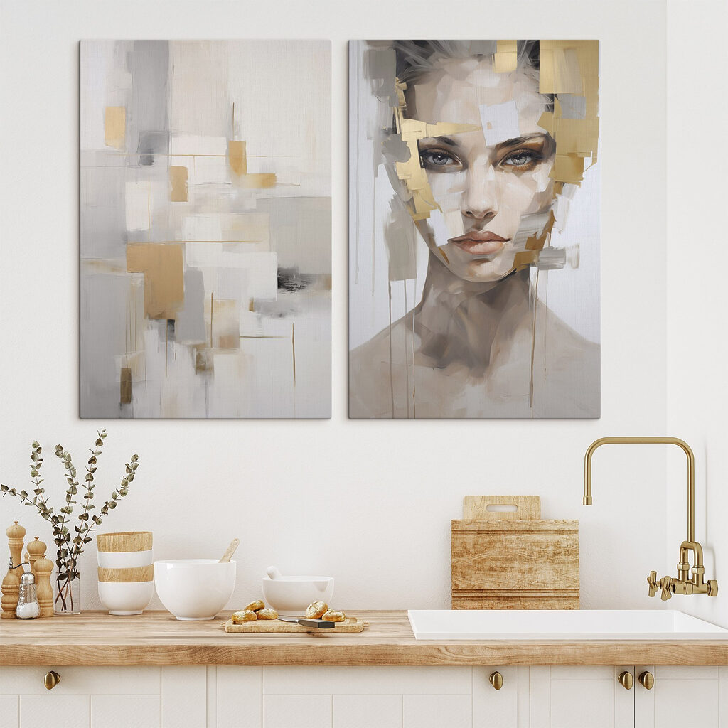 Painting of a woman's face