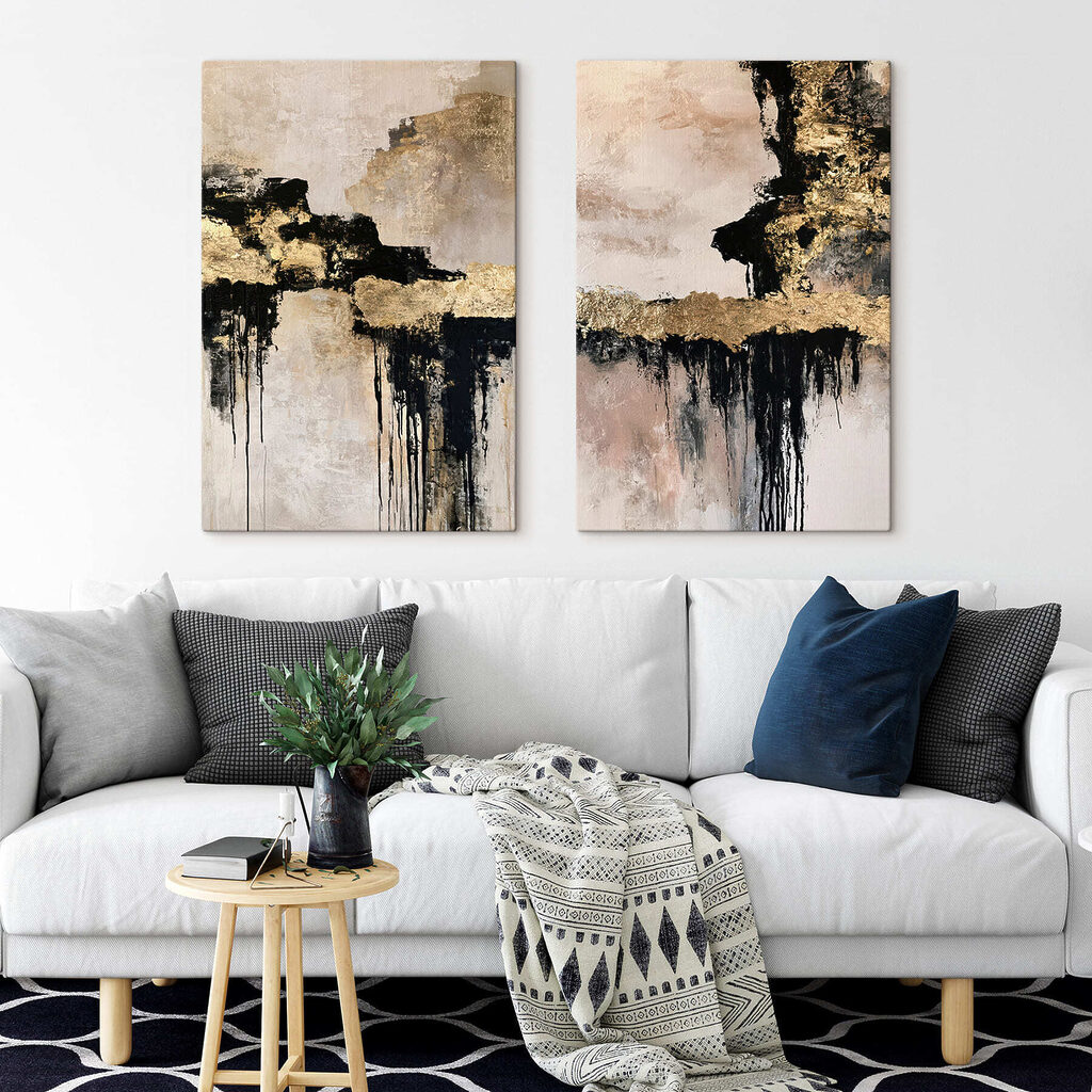 - Abstract elegance in muted tones