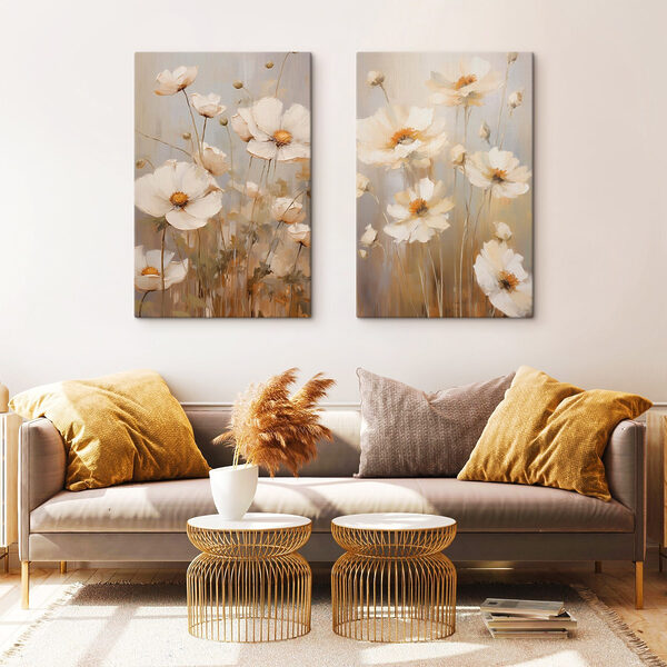 - Elegant blooms in soft hues