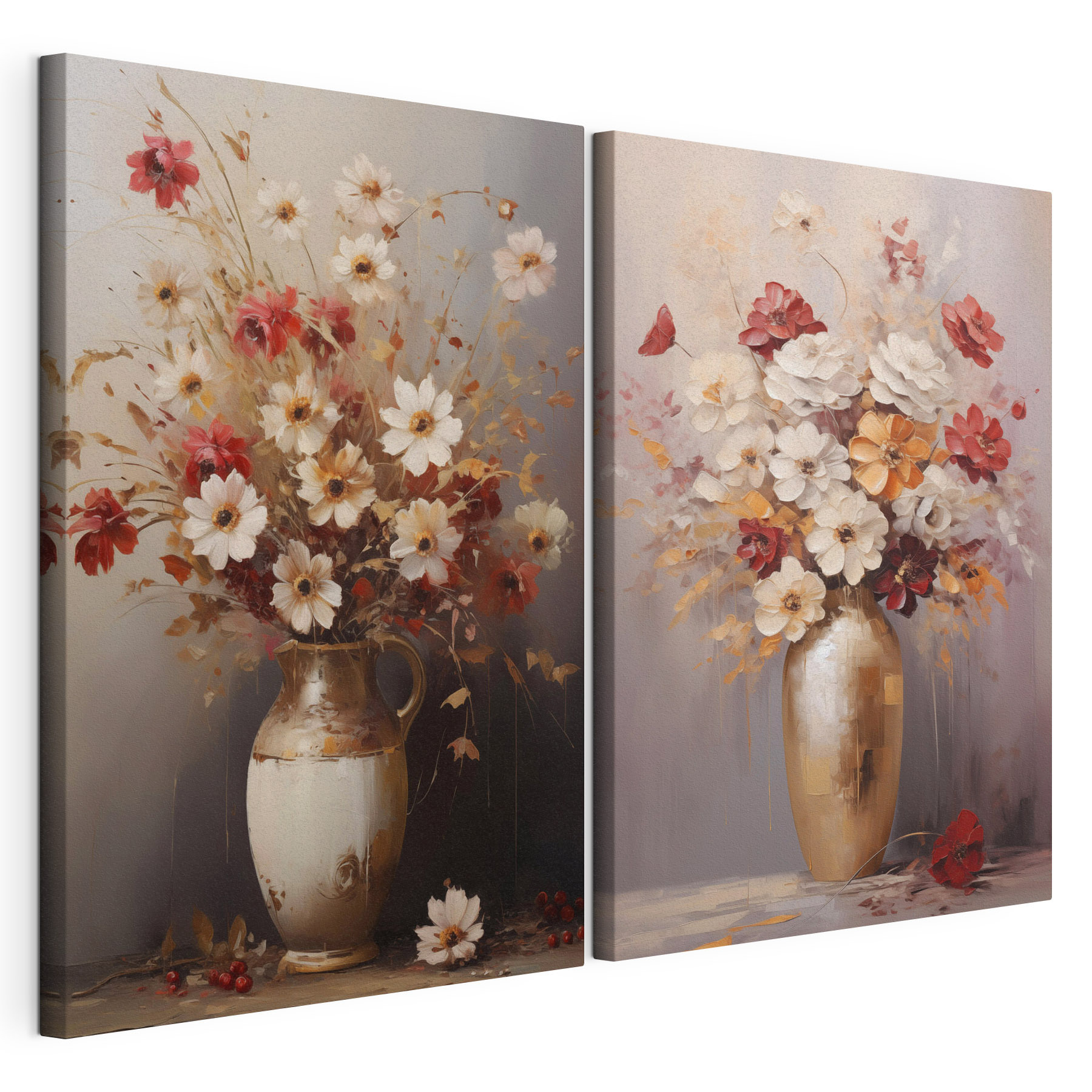 Painting of flowers in a vase