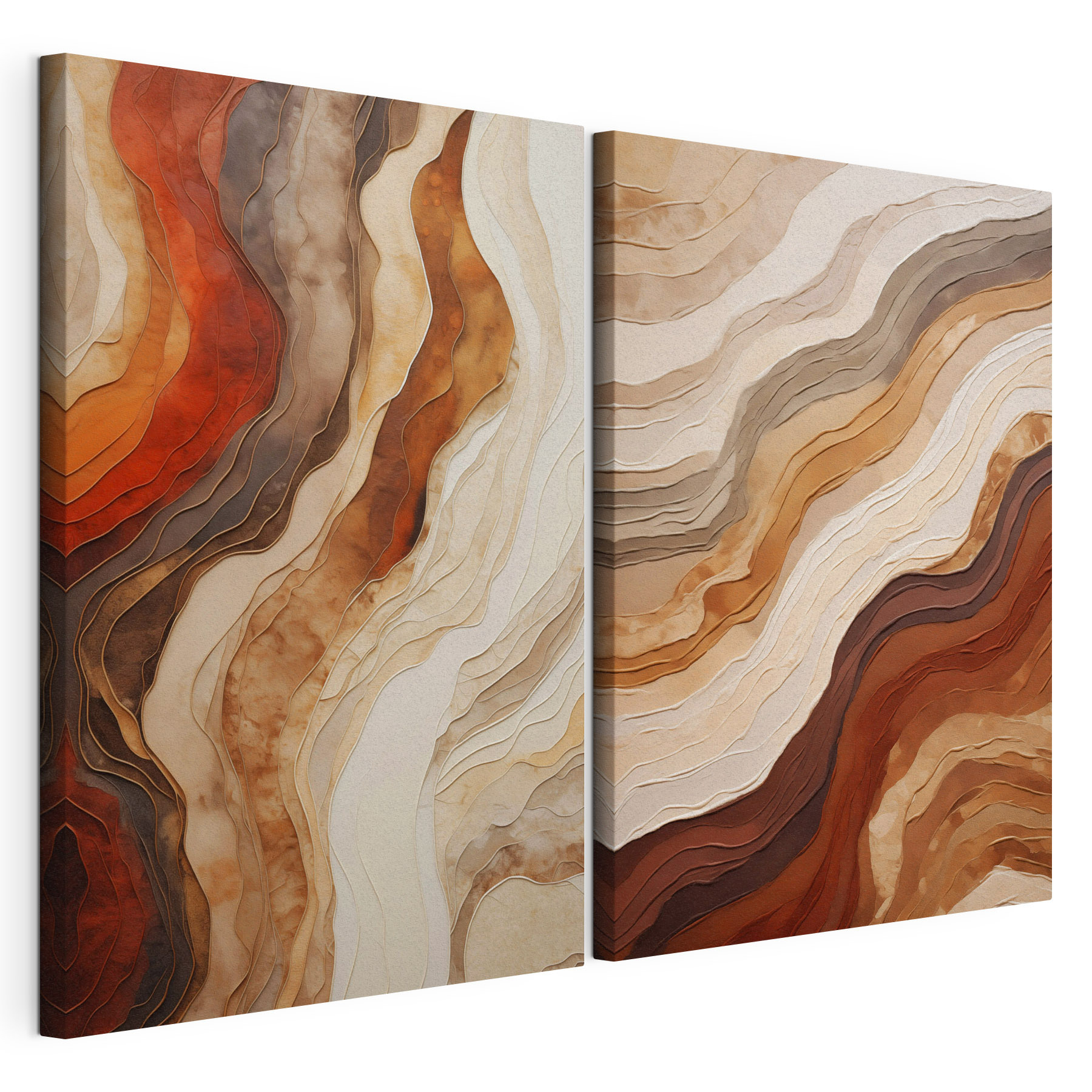 Flowing forms in earthy tones