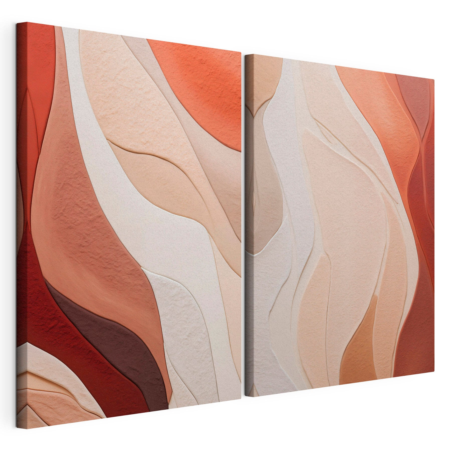 Flowing shapes in warm hues