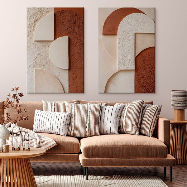 Elegant shapes in warm tones