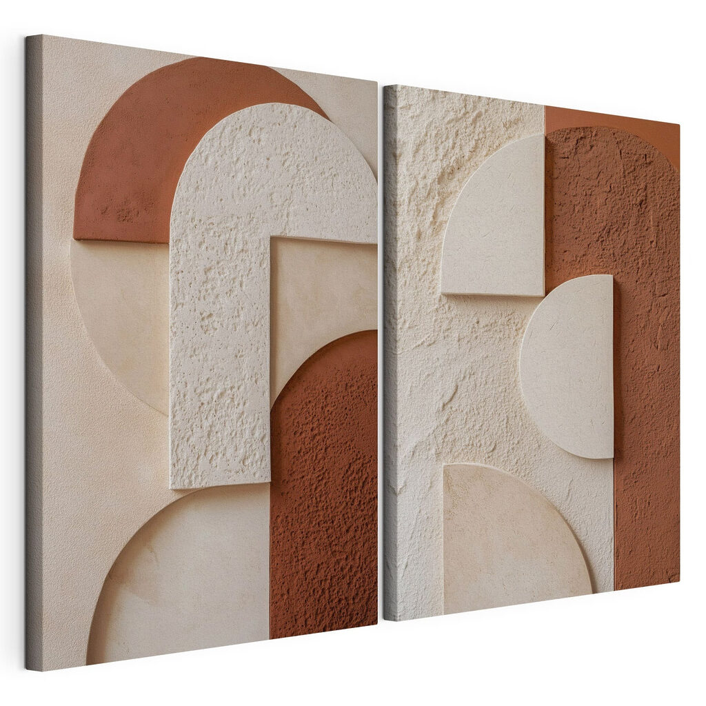 Elegant shapes in warm tones