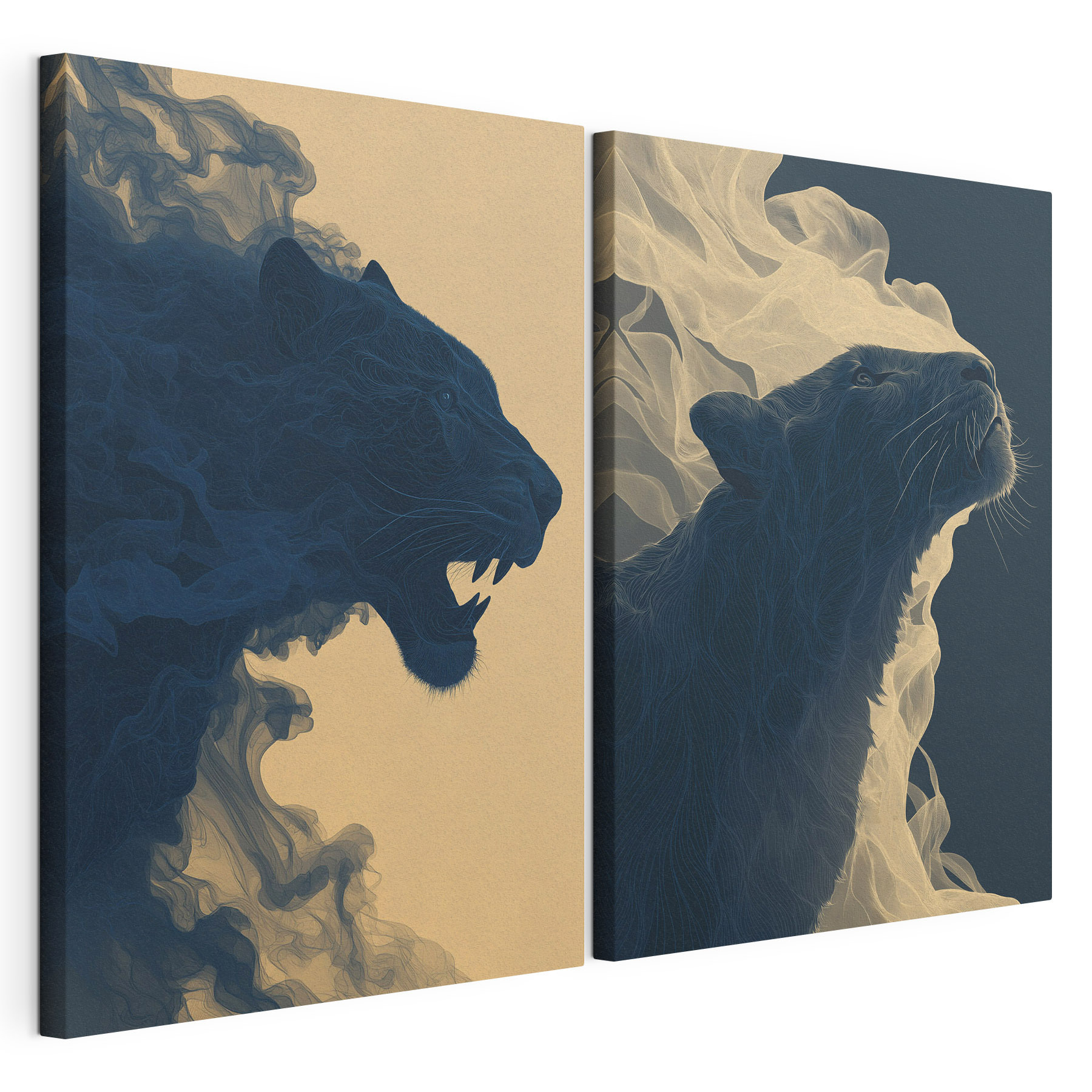 Collage of a lion
