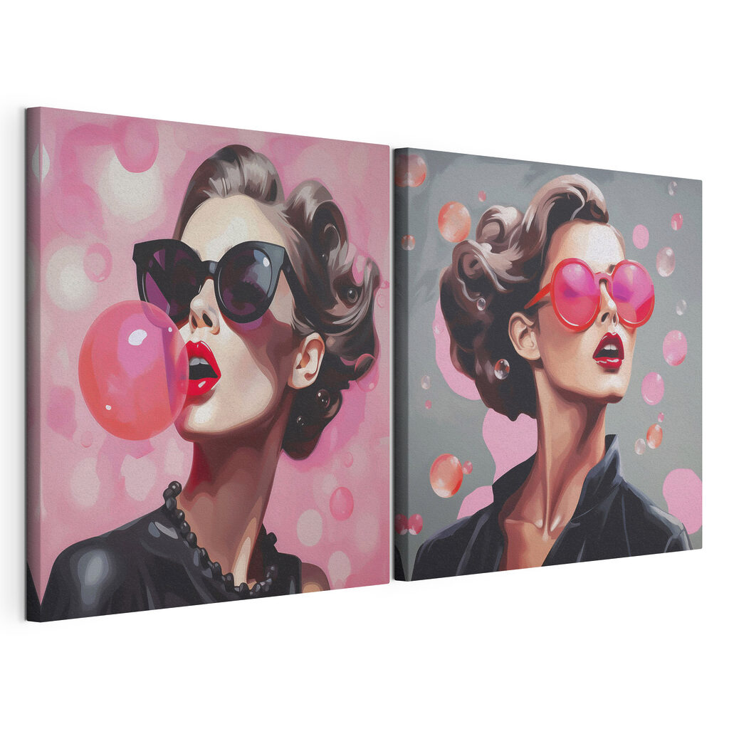 Collage of a woman wearing sunglasses