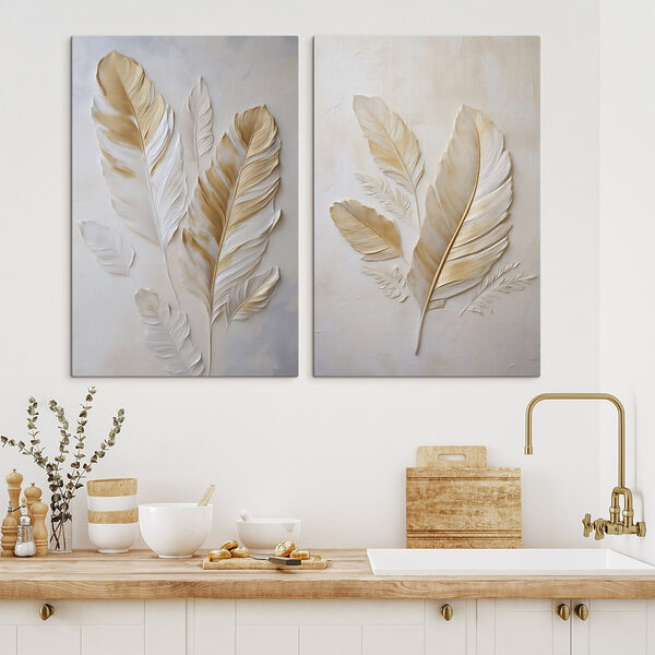 Elegant leaves in soft tones