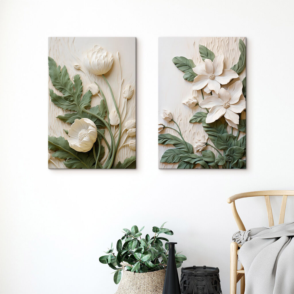 Elegant floral designs in soft hues