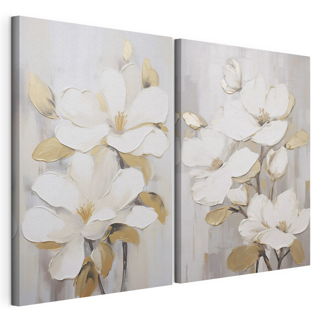 Painting of white flowers