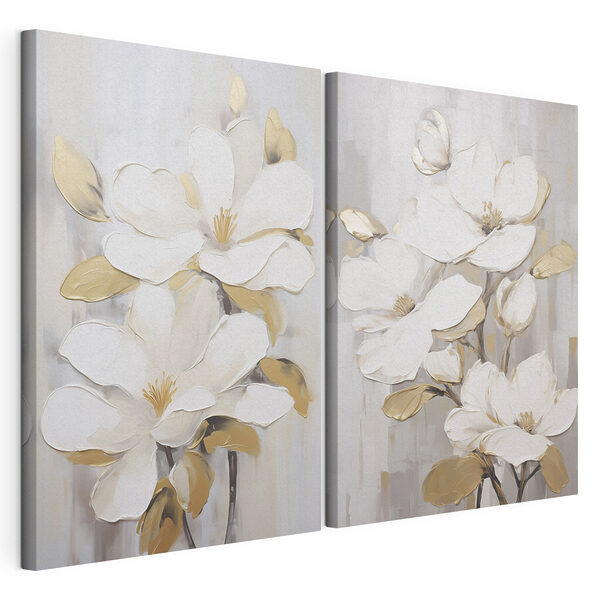 Painting of white flowers