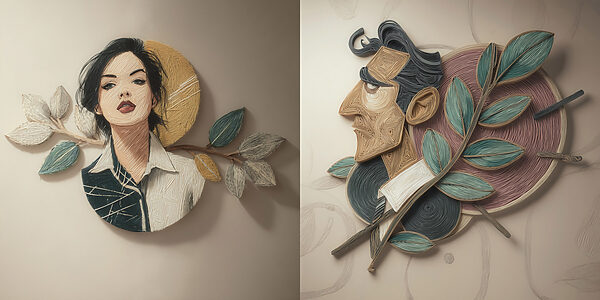Collage of a man and a man's face