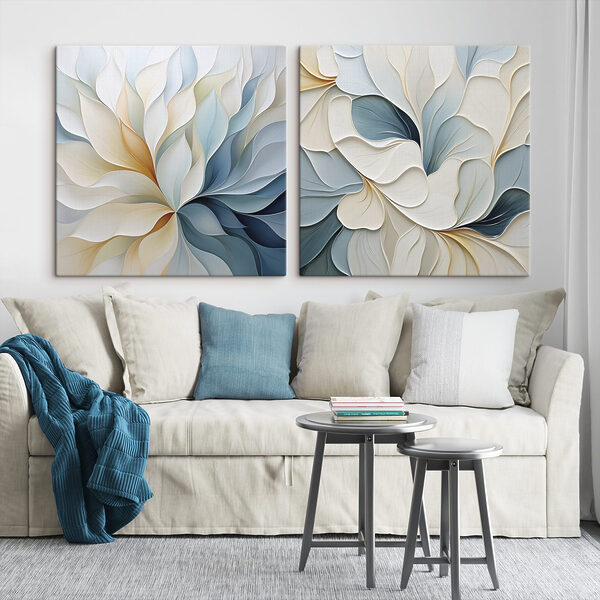 Flowing designs in soft colors