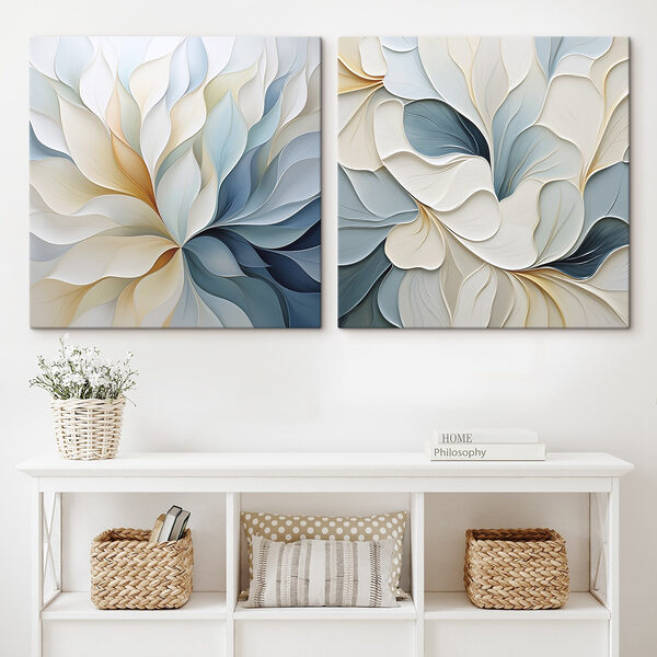 Flowing designs in soft colors