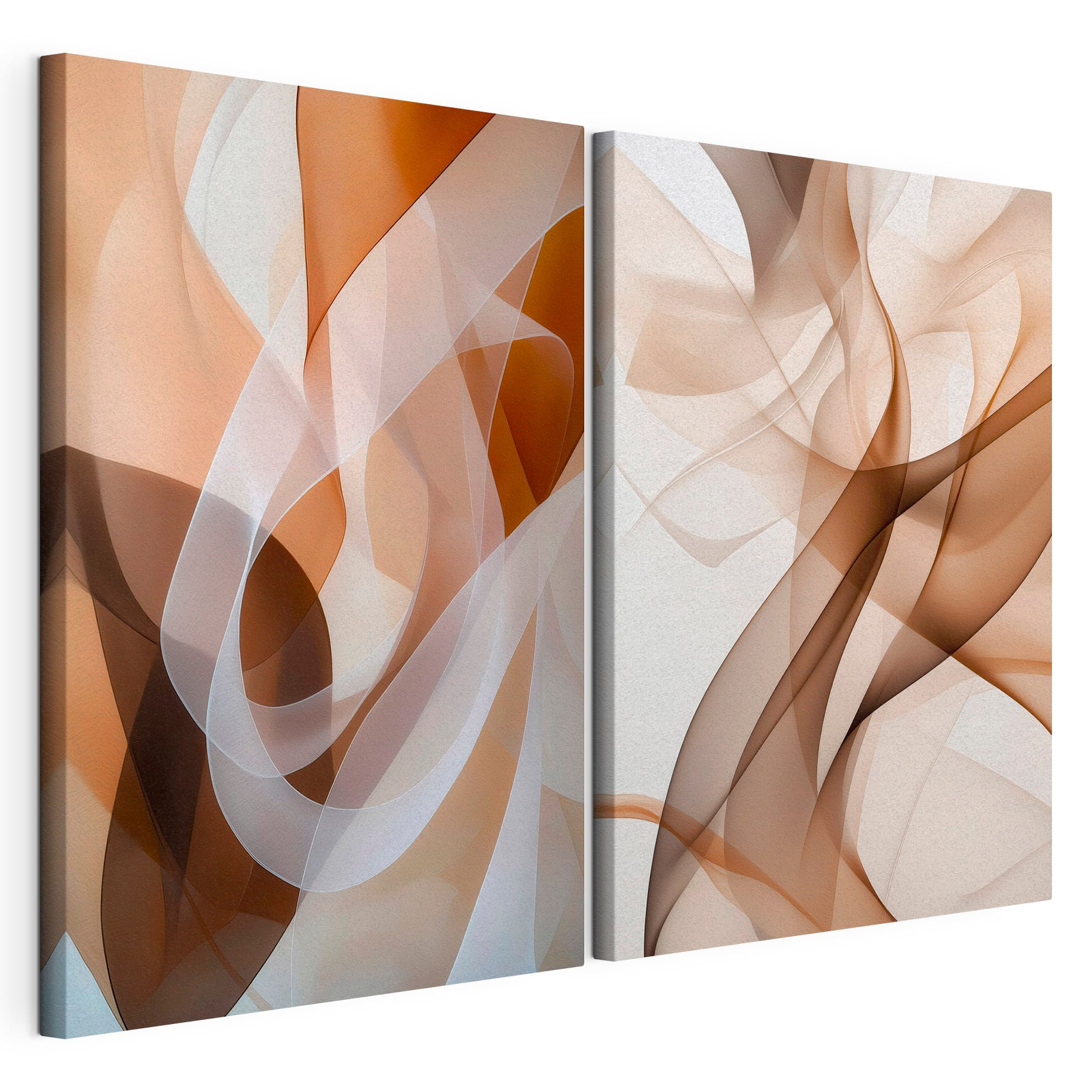 Fluid shapes in earthy tones