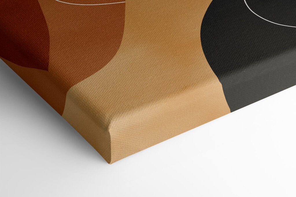 Serene abstract shapes in warm tones