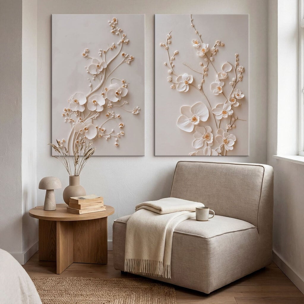 Elegant floral design in soft tones