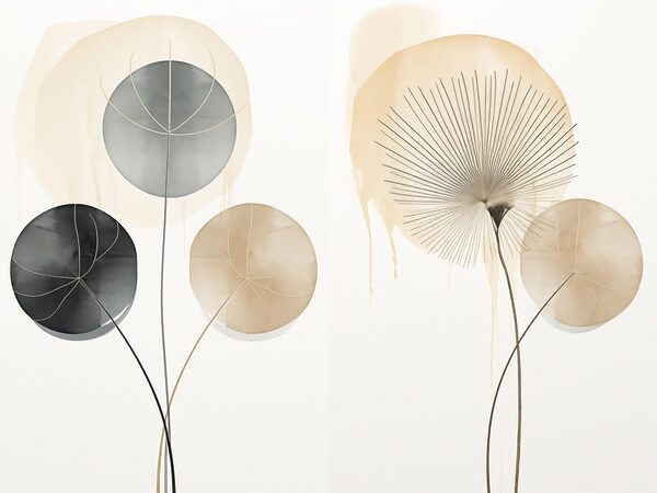 Soft shapes in muted colors