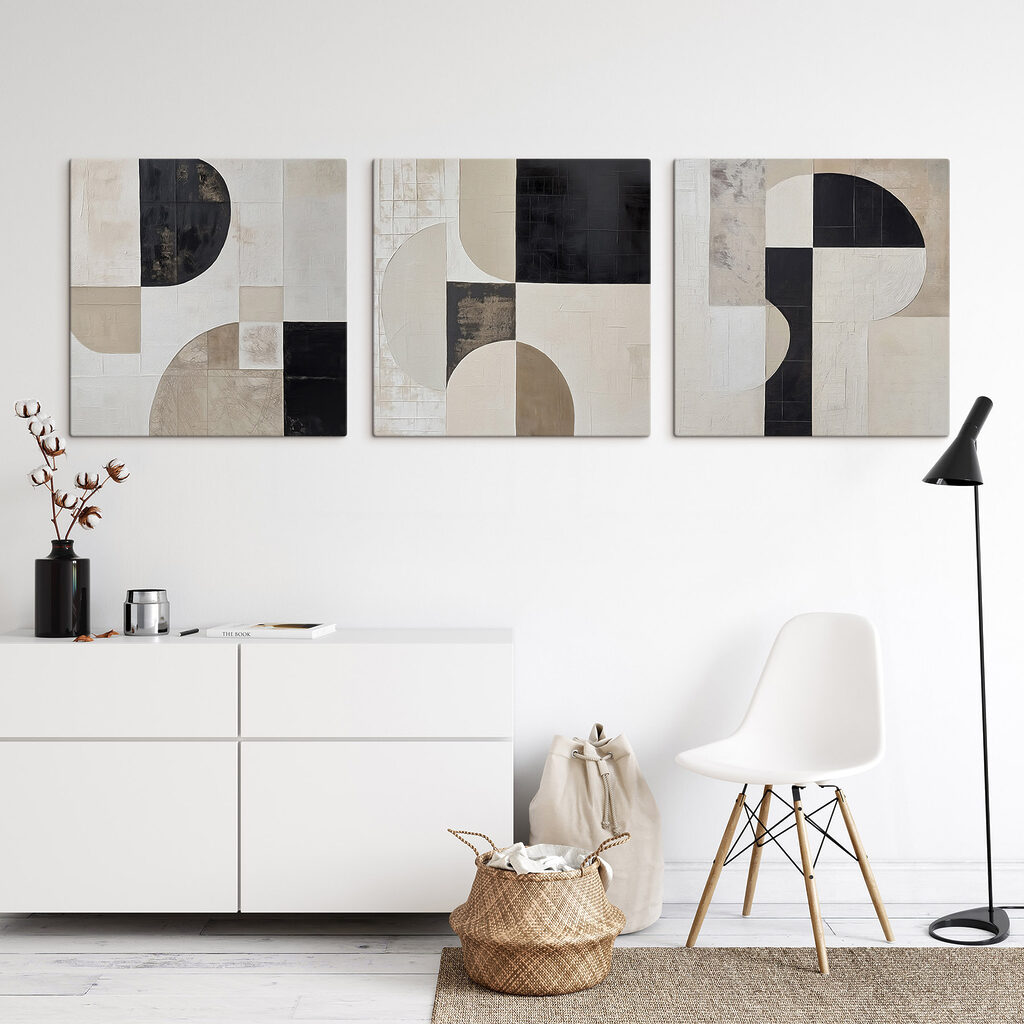 Black and white geometrical pattern
