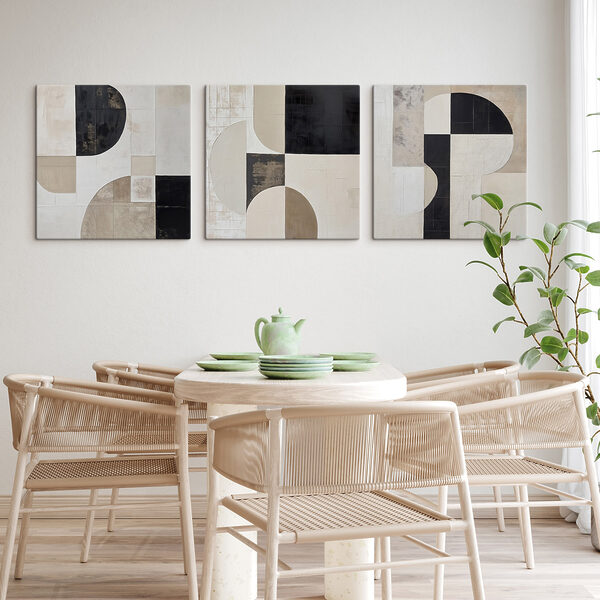 Black and white geometrical pattern