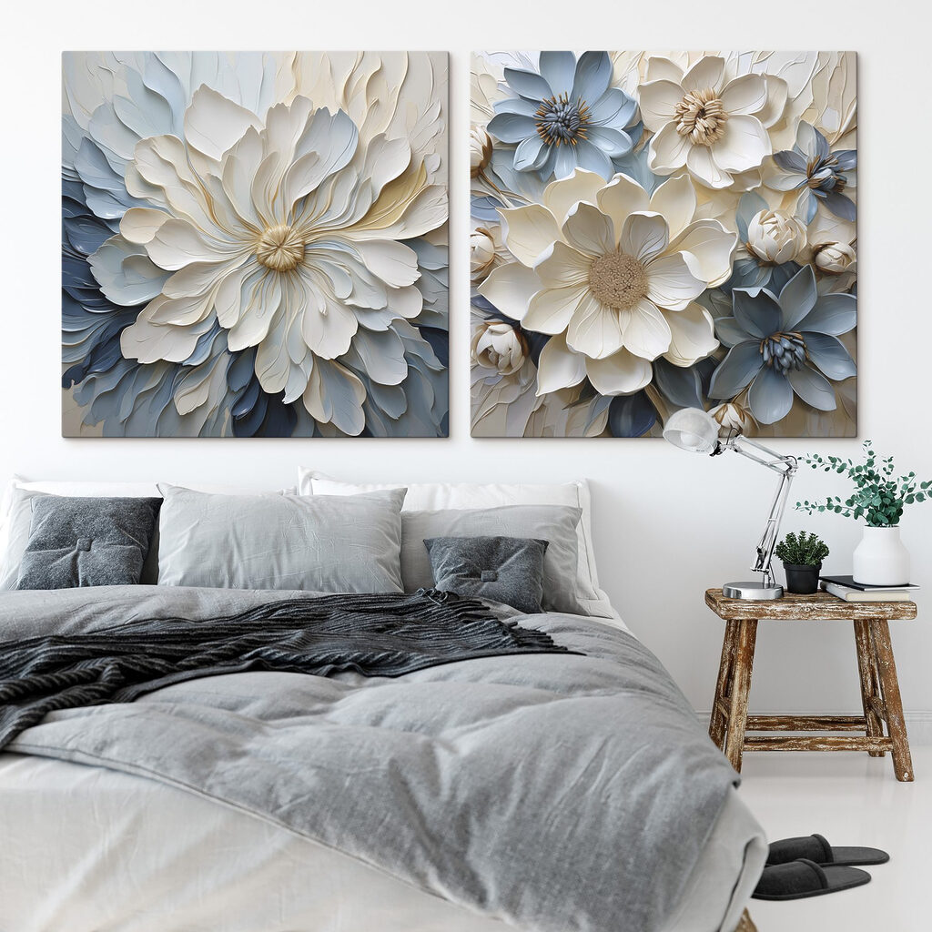 Delicate blooms in soft hues
