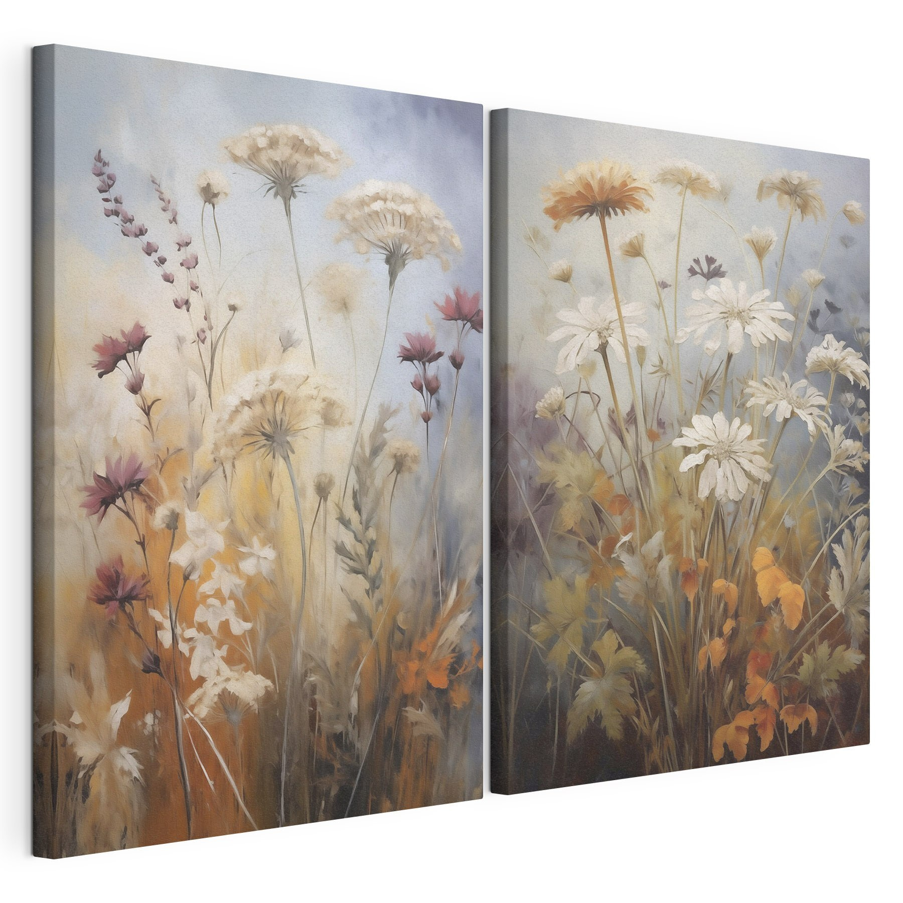 Painting of flowers and grass
