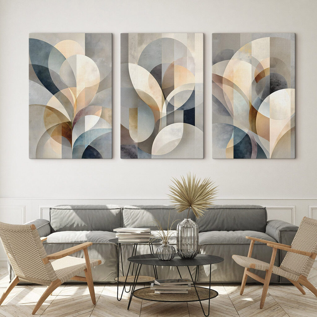 Flowing shapes in soft hues