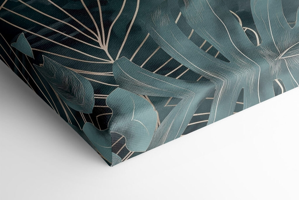 Lush foliage on vibrant background