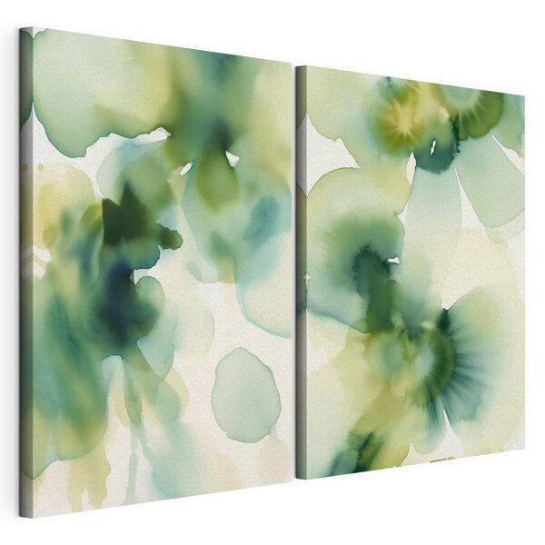 Fluid greens and blues in harmony