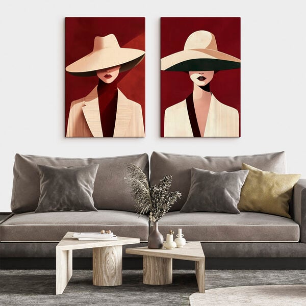 Collage of a woman wearing a hat