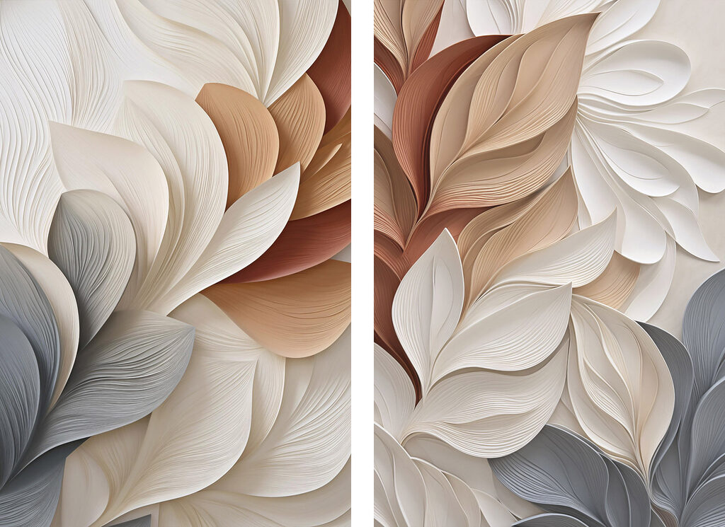 - Elegant flow of soft colors