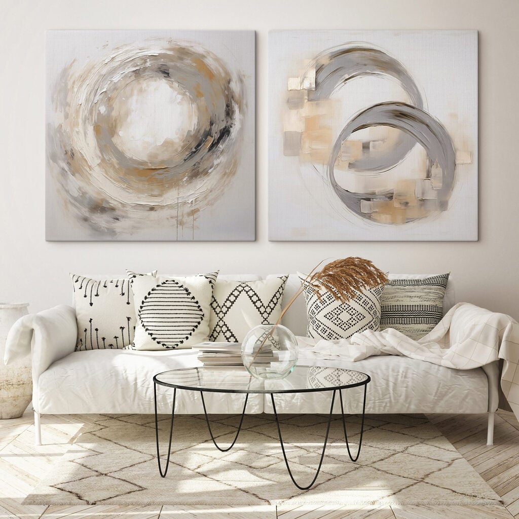 Painting of a circle and a circle
