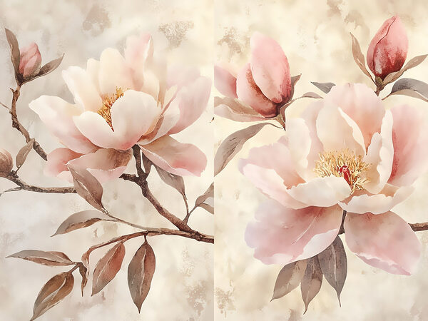 Delicate blooms in soft hues