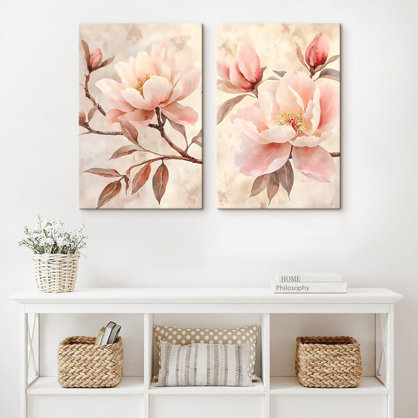Delicate blooms in soft hues