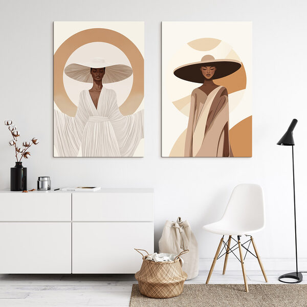 Woman wearing a hat and a robe