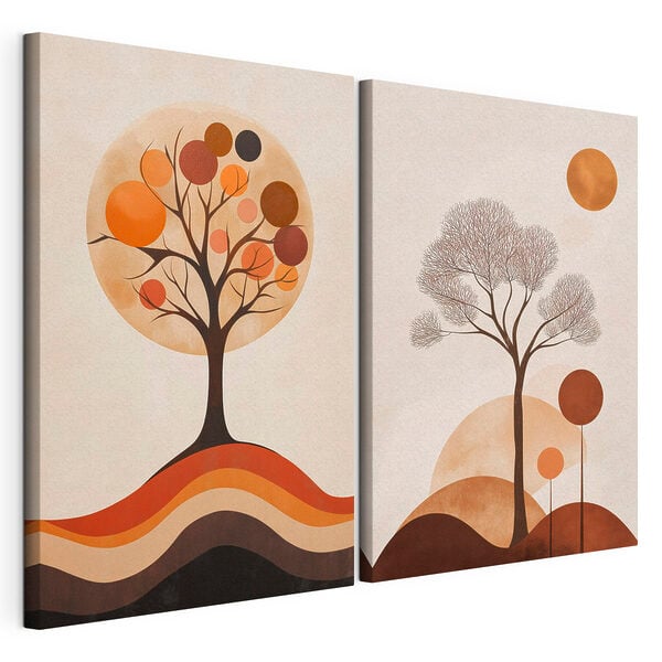 Two images of trees