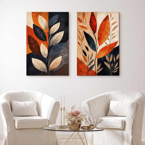 Painting of leaves and branches
