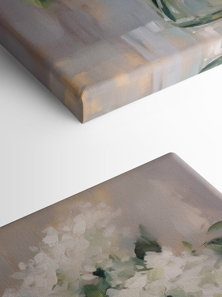 s43439pmlfn 768x1024 - Festmény egy csokor fehér virágot egy üvegedényben - tegory