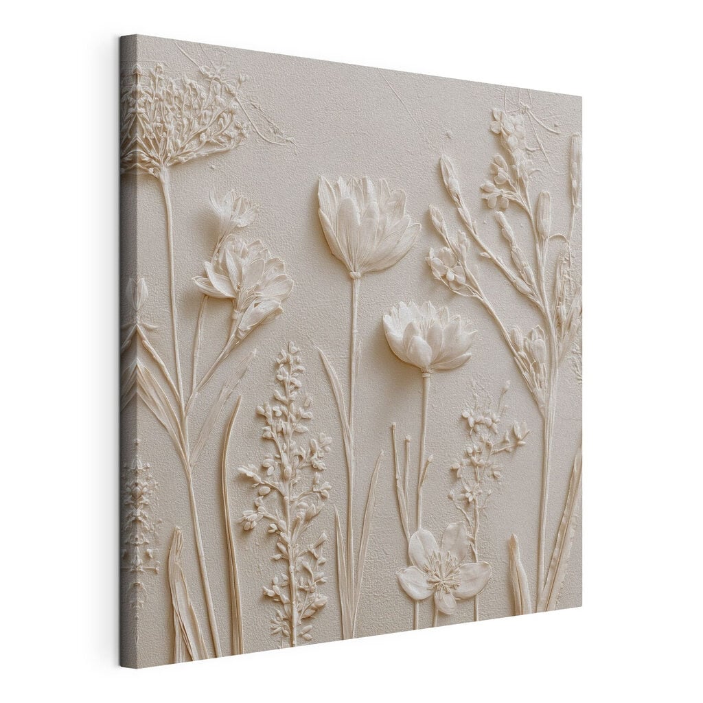White flower and plant art