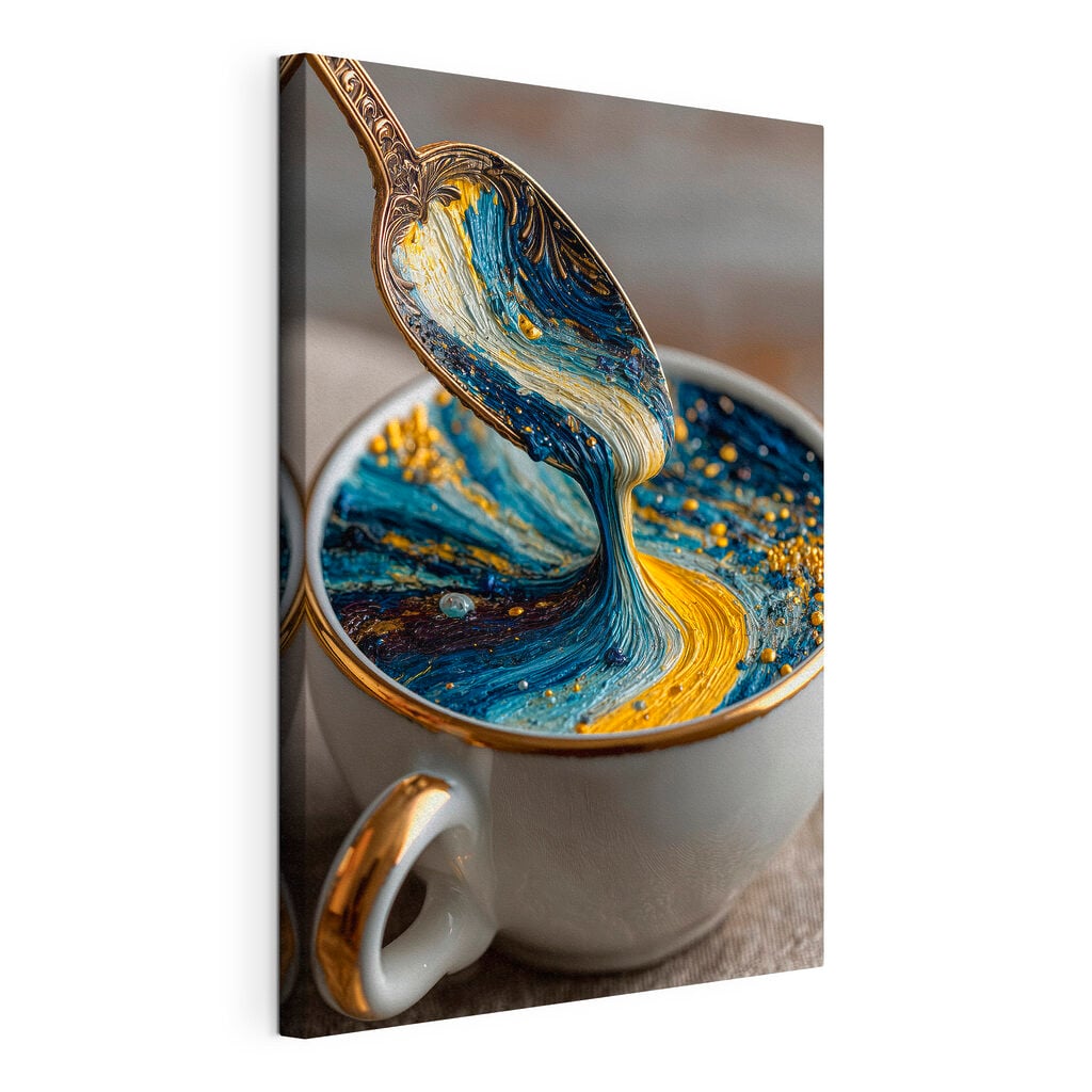 Spoon in a cup of liquid