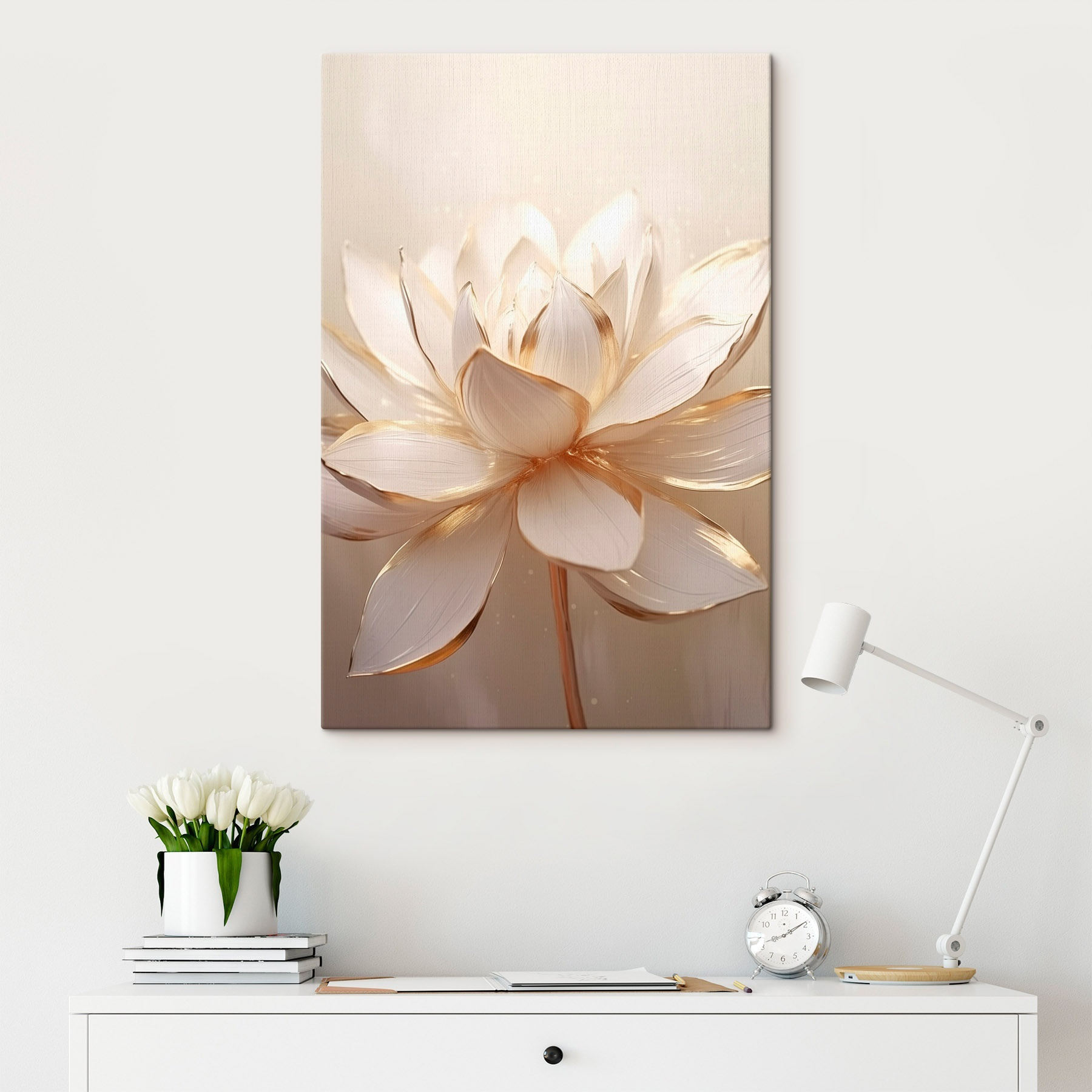 Elegant lotus in soft hues