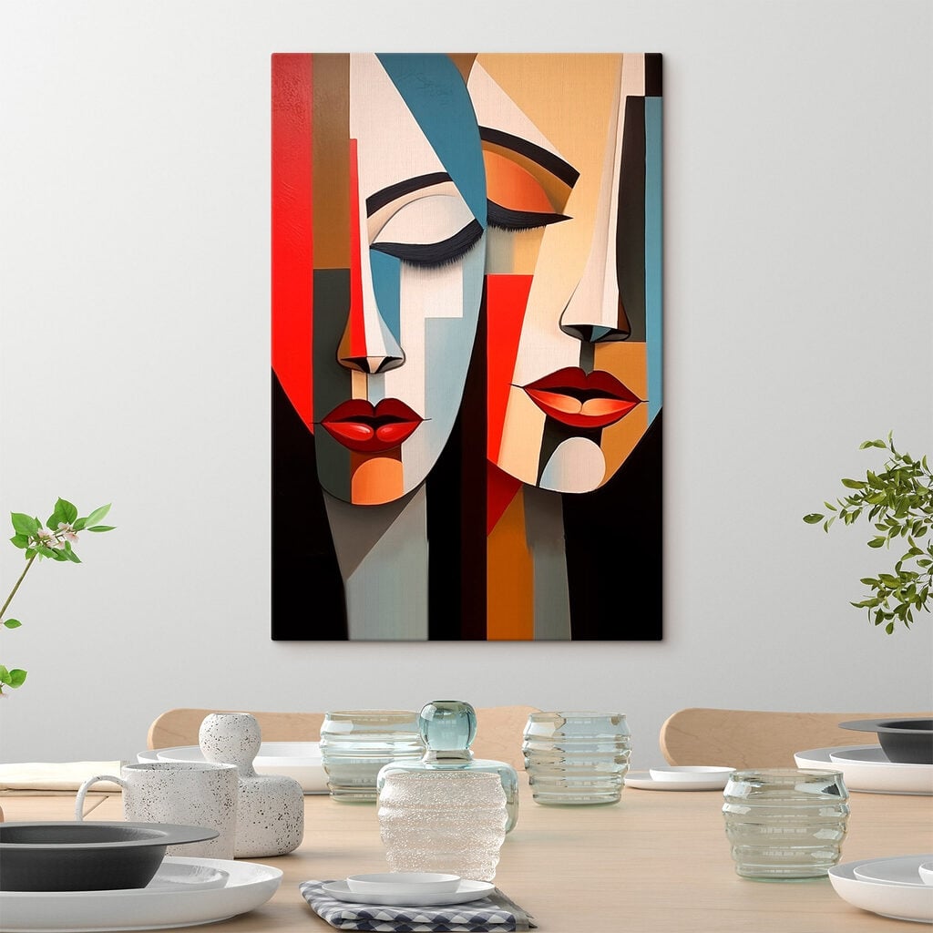 Painting of two faces