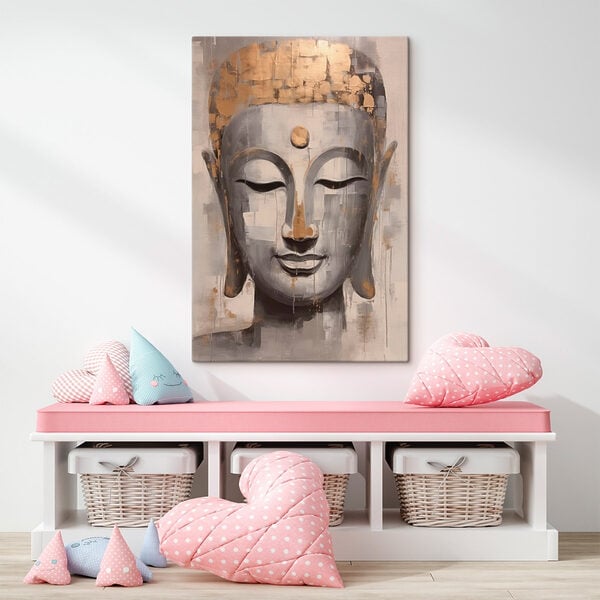 Vászonképek Vászonképek Buddha-arcot ábrázoló festmény (Cikkszám: s46219)