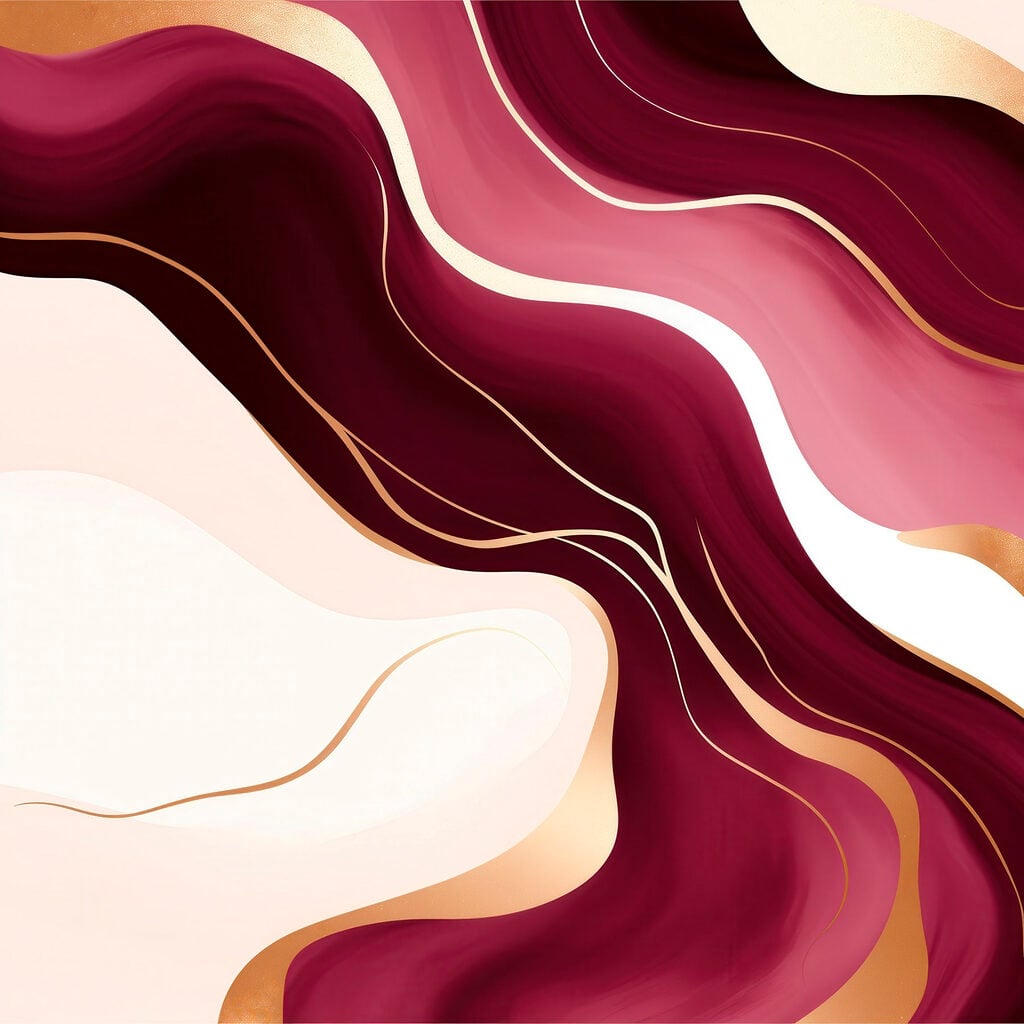 Flowing curves in warm hues