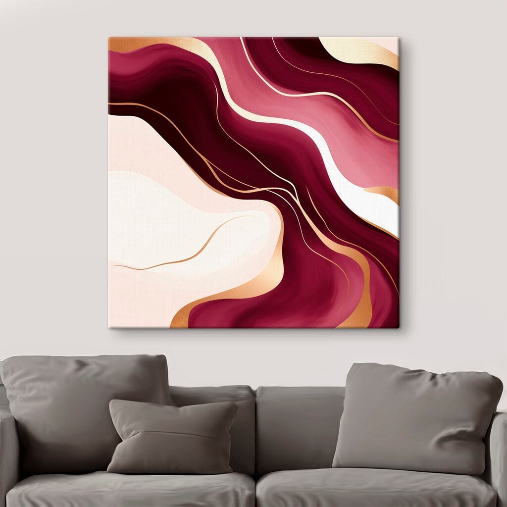 Flowing curves in warm hues