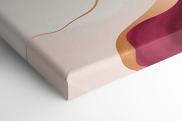 Flowing curves in warm hues