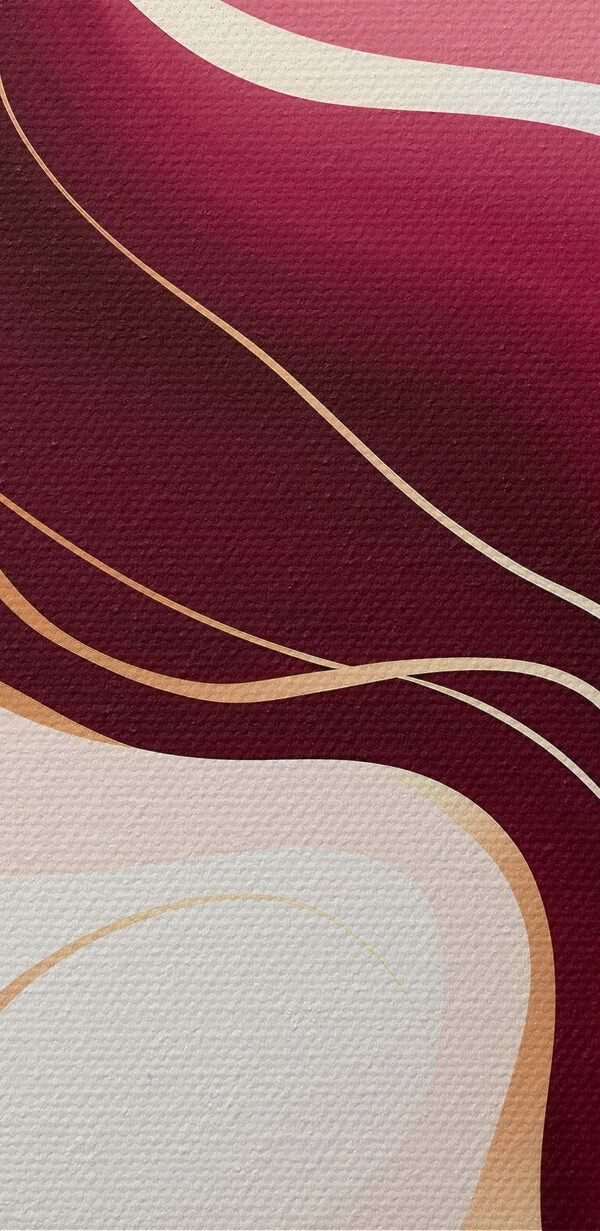 Flowing curves in warm hues