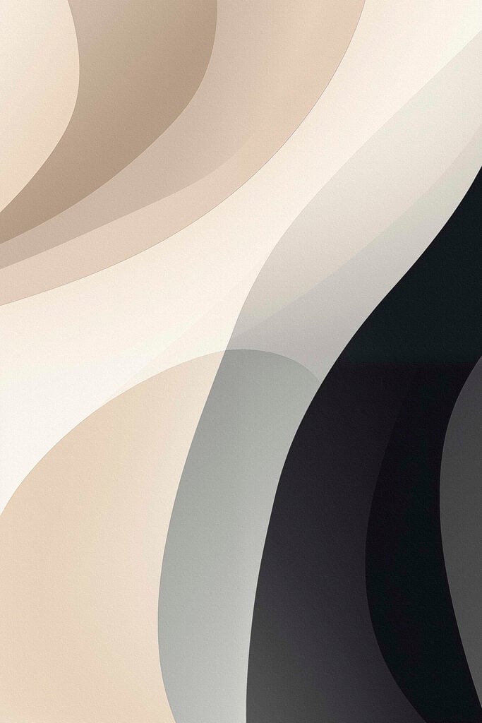Flowing shapes in neutral tones